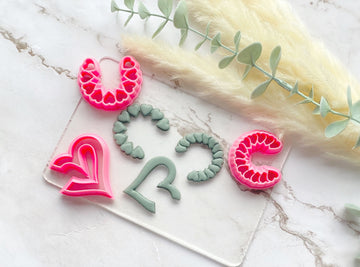 Valentines Heart Love Shape Collection Polymer Clay Cutter | Fondant Cutter | Cookie Cutter